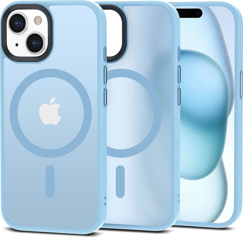 Tech-Protect Ochranný kryt na iPhone 15 - Tech-Protect, Magmat MagSafe Matte Sky Blue