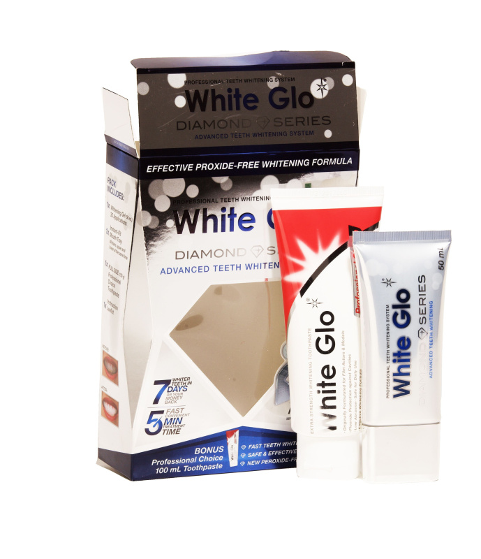 White Glo Diamond Series Whitening System sada pro bělení zubů