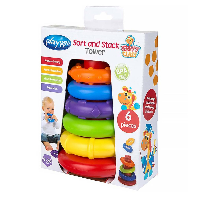 Playgro Plastové navlékací kroužky