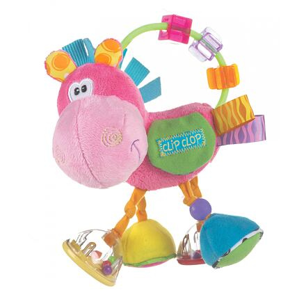 Playgro Chrastítko oslík růžový