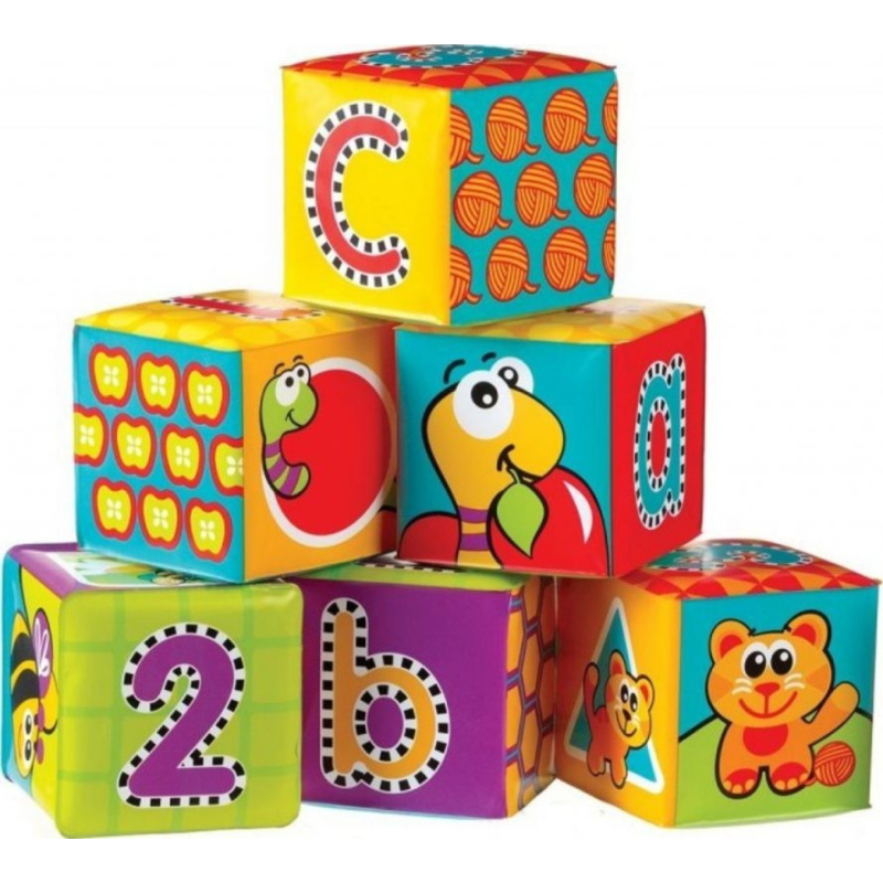 Playgro - Měkké pěnové kostky nové 6ks