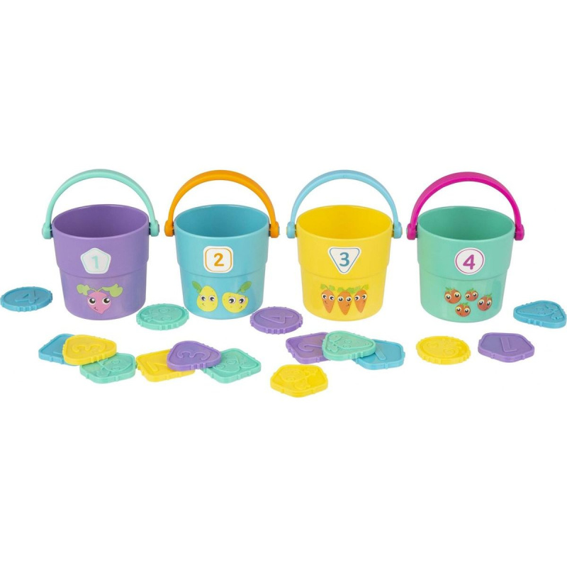 Playgro Počítání s barevnými skládacími kyblíčky