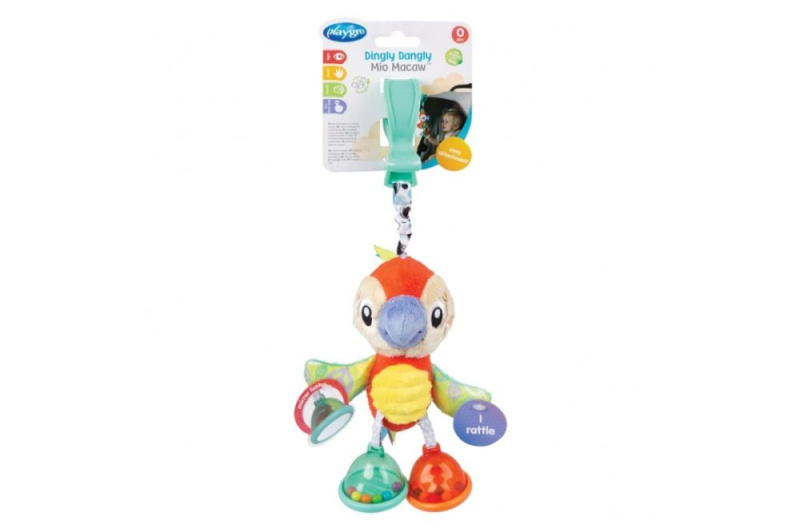 Závěsný papoušek s klipem PLAYGRO