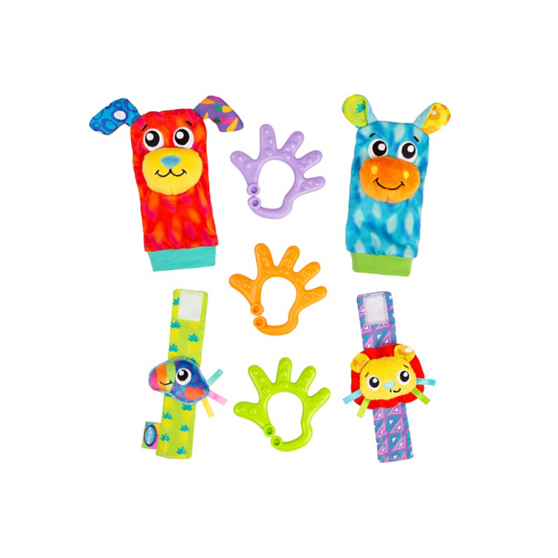 PLAYGRO Dárkový set chrastící ponožky a náramky 4 kusy