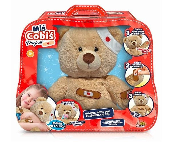 Maskot medvídek Cobis Pacient