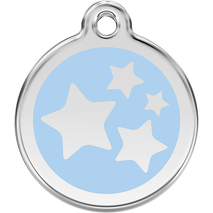 Známka Red Dingo Hvězdičky světle modrá velikost známky S - 20 mm