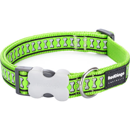 Obojek RD 15 mm x 24-37 cm - Bones Rfx - Limetková