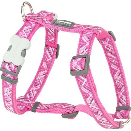 Postroj RD 25 mm x 71-113 cm - Flanno Hot Pink