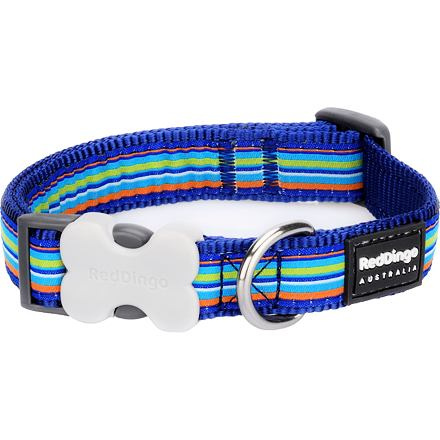 Obojek RD 15 mm x 24-37 cm - Horizontal Stripes Navy