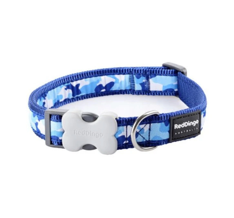 RedDingo Obojek Camouflage Navy - 2,0/31 až 47cm