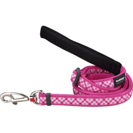 Vodítko RD 15 mm x 1,8 m - Gingham Hot Pink