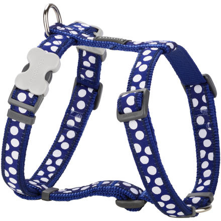 Postroj RD 25 mm x 56-80 cm - White Spots on Navy