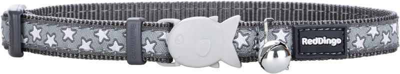 RedDingo Obojek Stars Cool Grey - 1,2/20 až 32cm