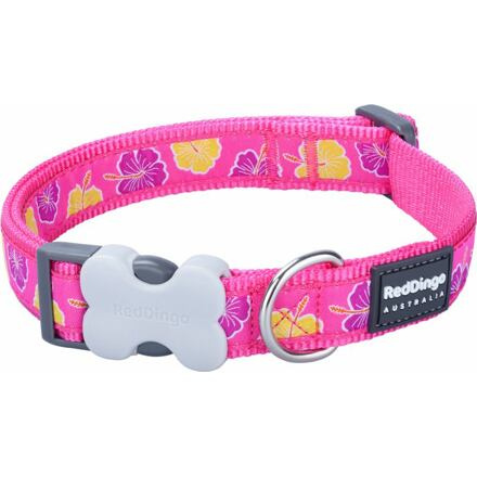Obojek RD 25 mm x 41-63 cm - Hibiscus Hot Pink