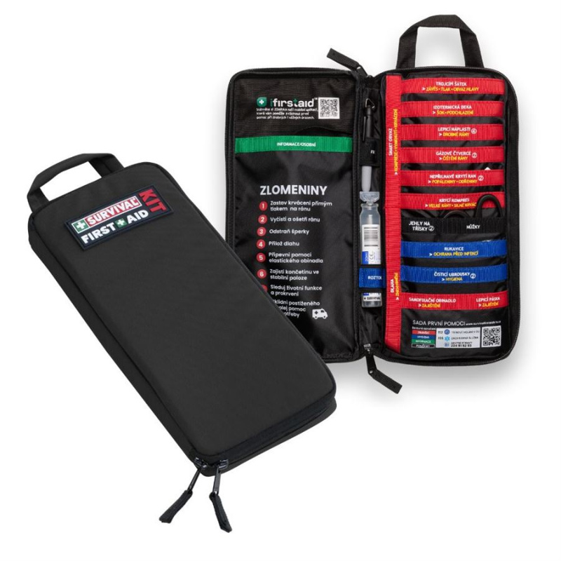 Survival rybářská lékarnička first aid kit slimline black