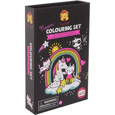 Tiger Tribe Omalovánky Neon Colouring Set - Unicorns and Friends