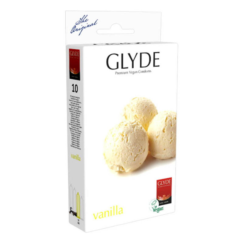 Glyde Prémiové veganské kondomy s aroma vanilky 10 ks | Žluté