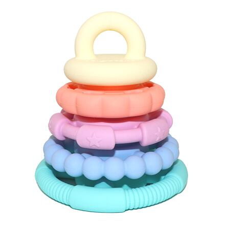 Jellystone Designs Skládací pyramida s kousátky, pastelová