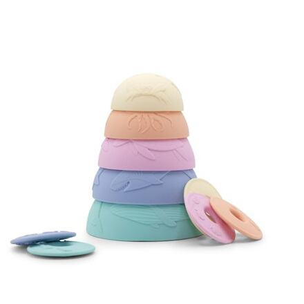 Jellystone Designs Silikonové stohovací kelímky, pastelová