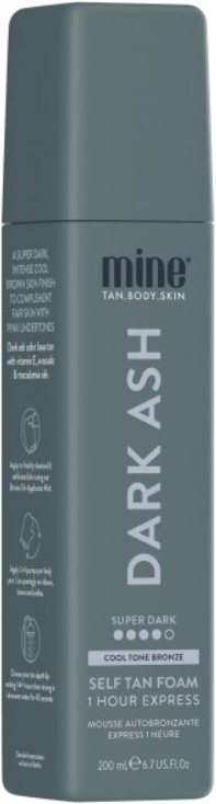 Minetan Samoopalovací pěna pro tmavě hnědý odstín Dark Ash (Self-Tan Foam) 200 ml