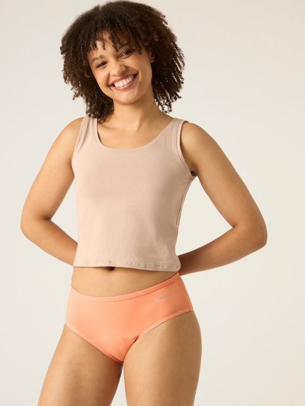 Menstruační kalhotky Modibodi Basic Mid-Rise Brief Moderate-Heavy Papaya (MODI4110P) XXL
