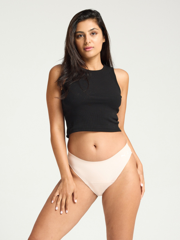 Menstruační kalhotky PUMA &amp; Modibodi Seamfree Active Bikini Moderate-Heavy Mist Pink (MODI4073MP) XL