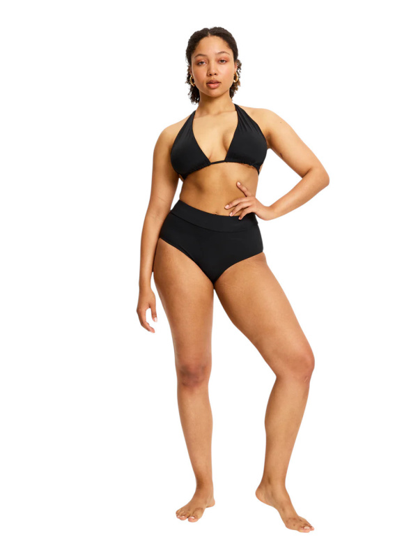 Menstruační plavky Modibodi Hi-Waist Bikini Brief High černé spodní díl (SWHKMIBLAW) S