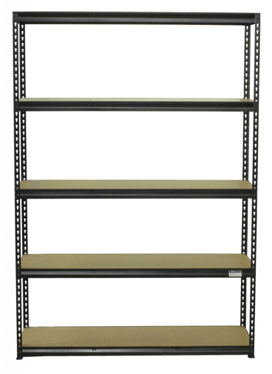 Policový regál, 5 polic - 1200 x 410 x 1830 mm - AH007