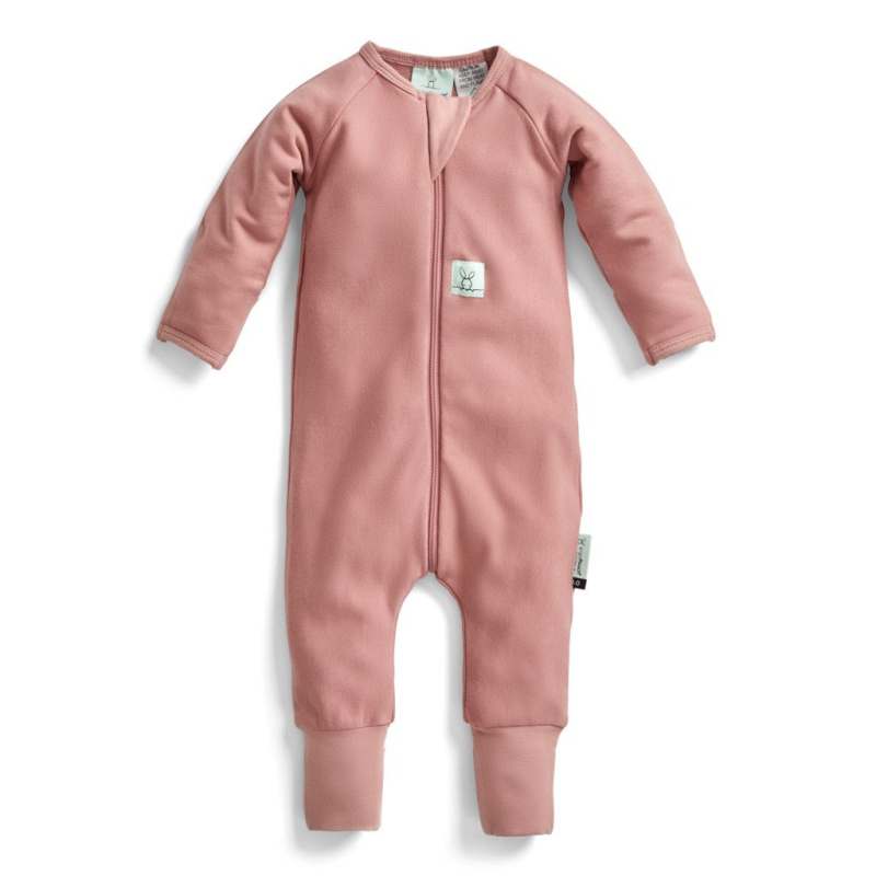 ergopouch Overal na spaní organická bavlna Layers Rose 0-3 m, 3-6 kg, 1 tog