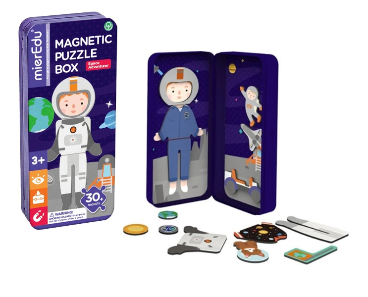 MierEdu Cestovní magnetické puzzle - astronaut JRK Kladno