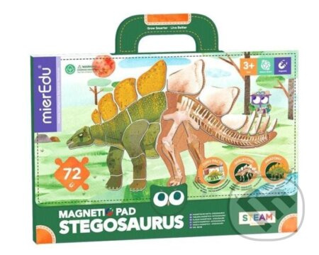 MierEdu Magnetická tabulka Dinosauři - Stegosaurus JRK Kladno