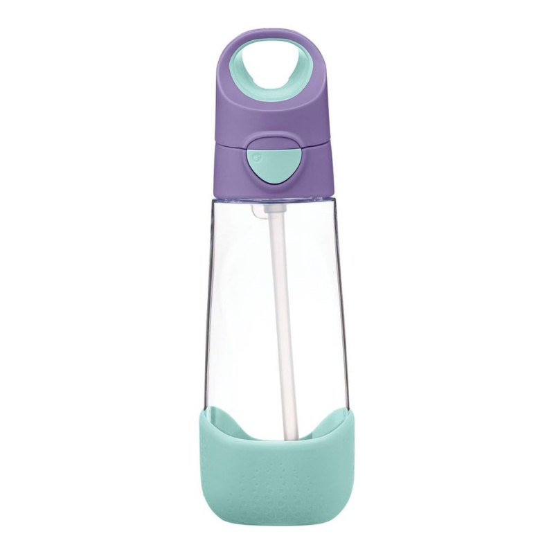 B.Box Bottle with Straw láhev s brčkem Lilac Pop 600 ml