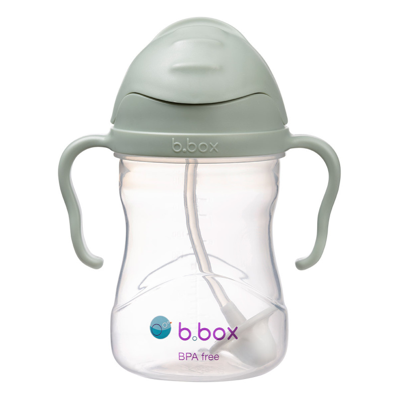 B.box Hrneček s brčkem - zelený 240 ml