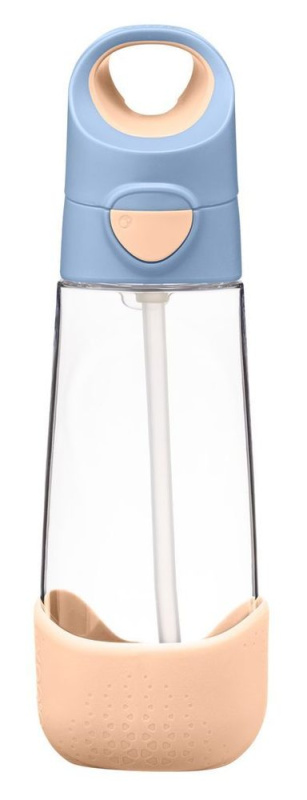 b.box 500540 Lahev na pití s brčkem 600 ml - broskvová