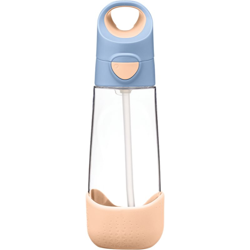 b.box 500540 Lahev na pití s brčkem 600 ml - broskvová