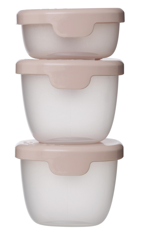 B.BOX Sada růžových krabiček Snack tubs 3 kusy