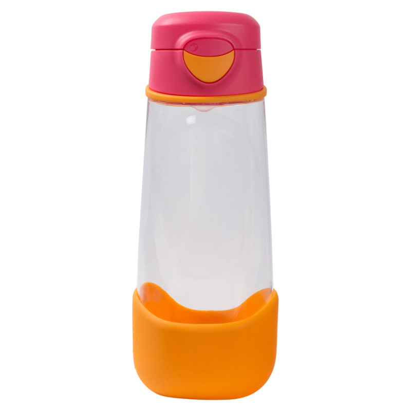 b.box Sport láhev na pití 600 ml- růžová/ oranžová