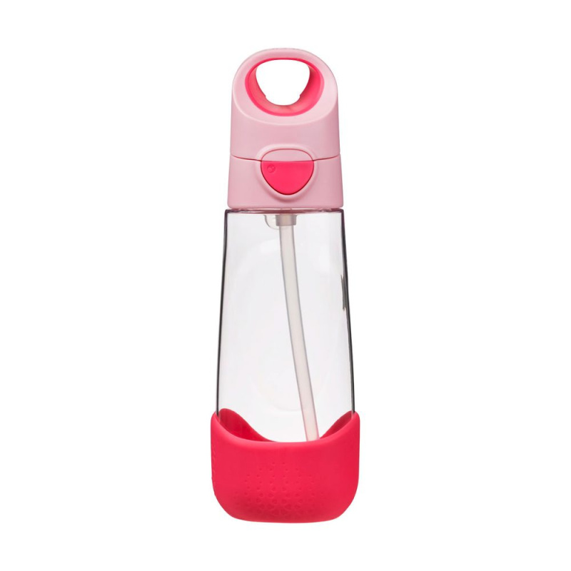 B.Box Bottle with Straw láhev s brčkem Flamingo Fizz 600 ml