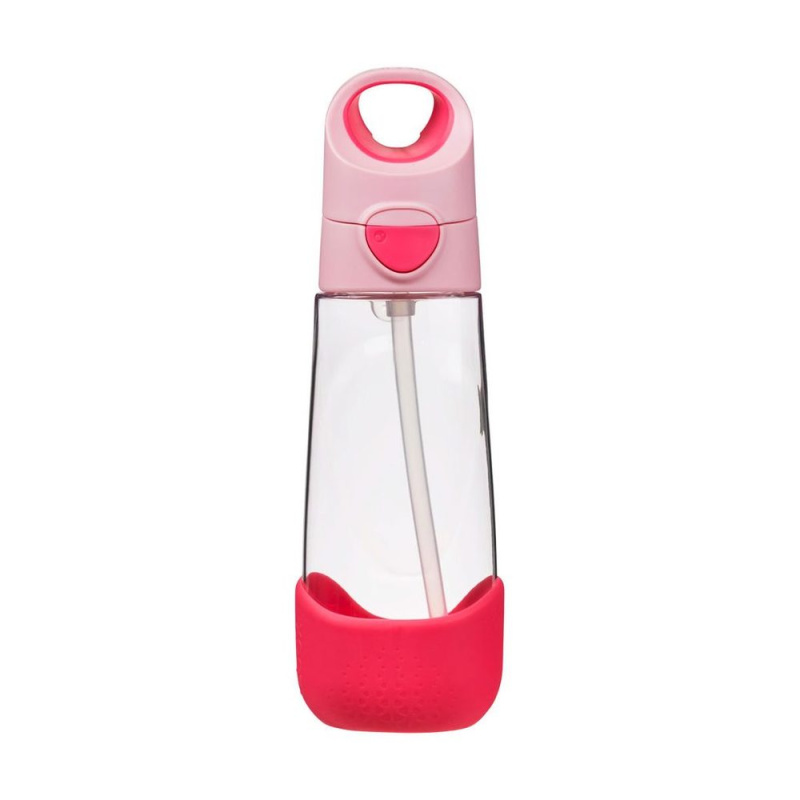B.Box Bottle with Straw láhev s brčkem Flamingo Fizz 600 ml