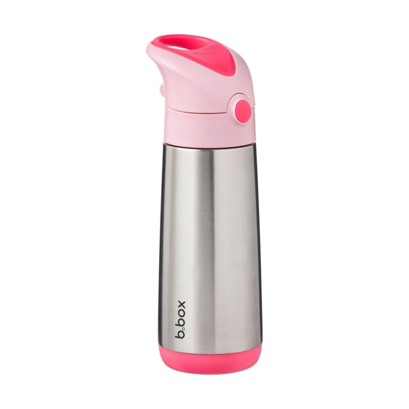 b.box Termoska na pití s brčkem 500 ml - růžová