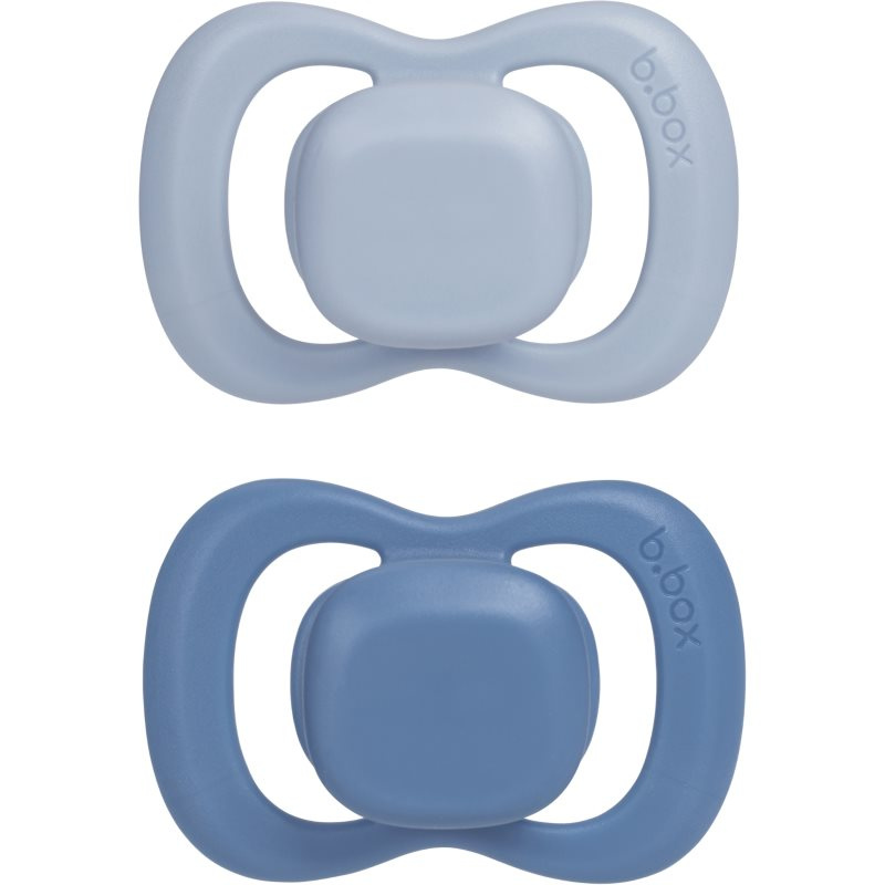 b.box Dudlíky silikonové 6m+, 2ks - světle a tmavě modrý