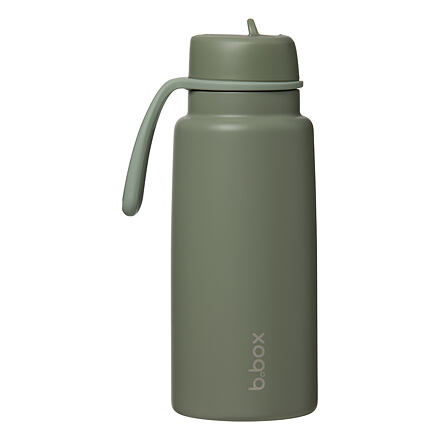 b.box Nerezová termolahev s brčkem 1l - olive