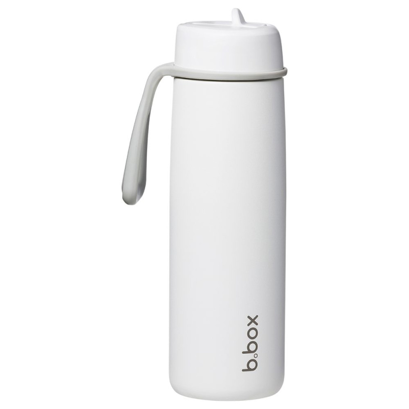 b.box Nerezová termolahev s brčkem 690 ml - white out