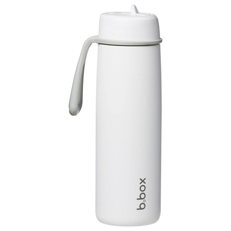b.box Nerezová termolahev s brčkem 690 ml - white out
