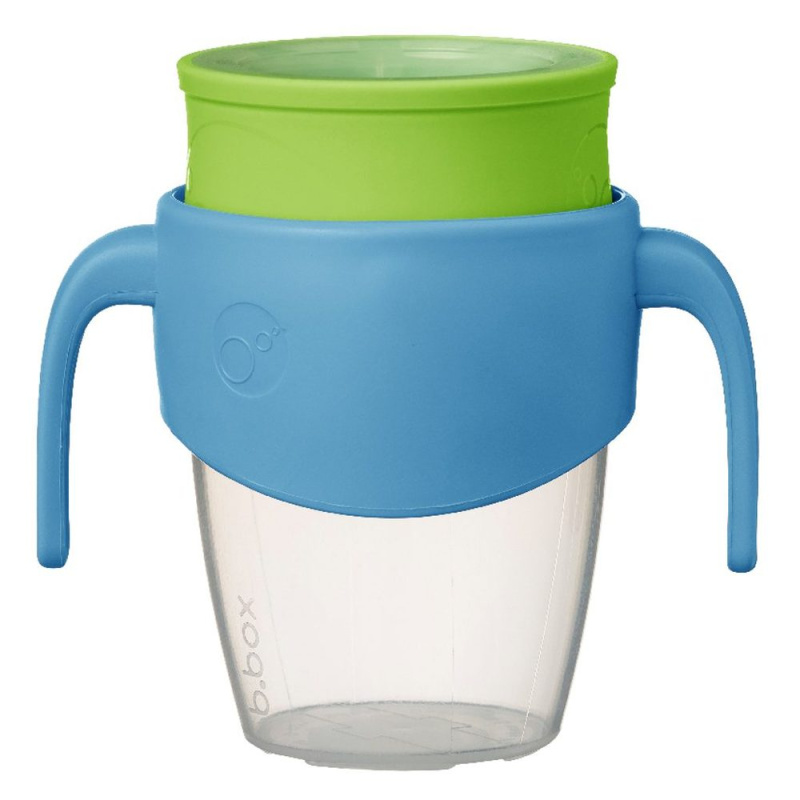 b.box 360° netekoucí učící hrneček 250 ml - modrá/zelená
