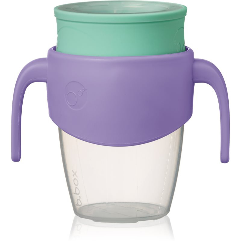 b.box 360° netekoucí učící hrneček 250 ml - fialová/zelená