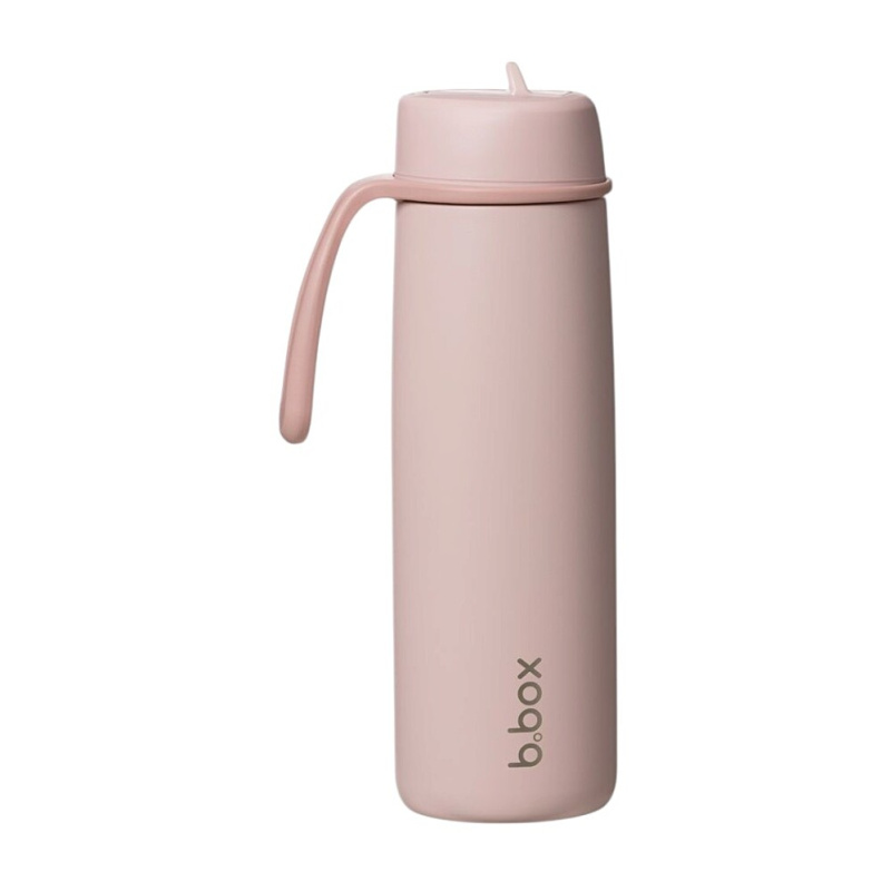 b.box Nerezová termolahev s brčkem 690 ml - blush crush