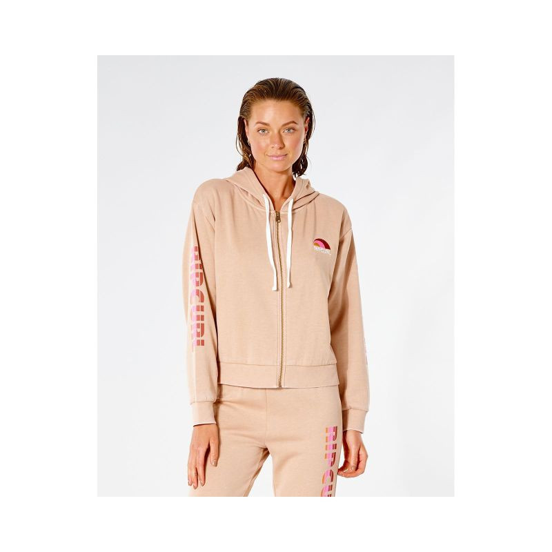 Mikina RIP CURL Wave Shapers Zip Through - béžová m