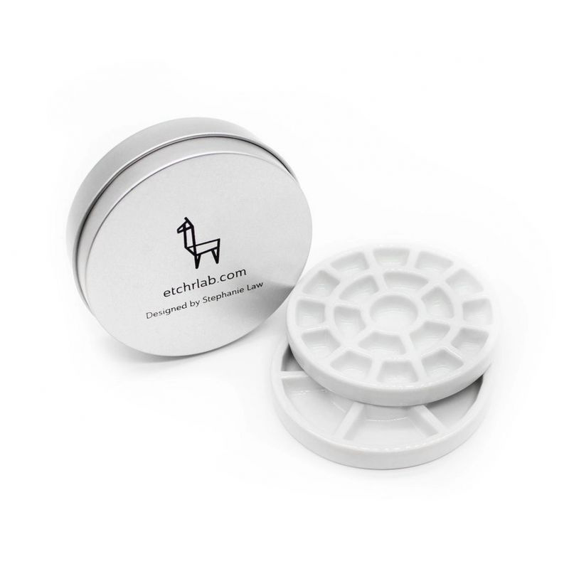 Mini cestovní paleta porcelánová průměr 7,5cm (19 misek)