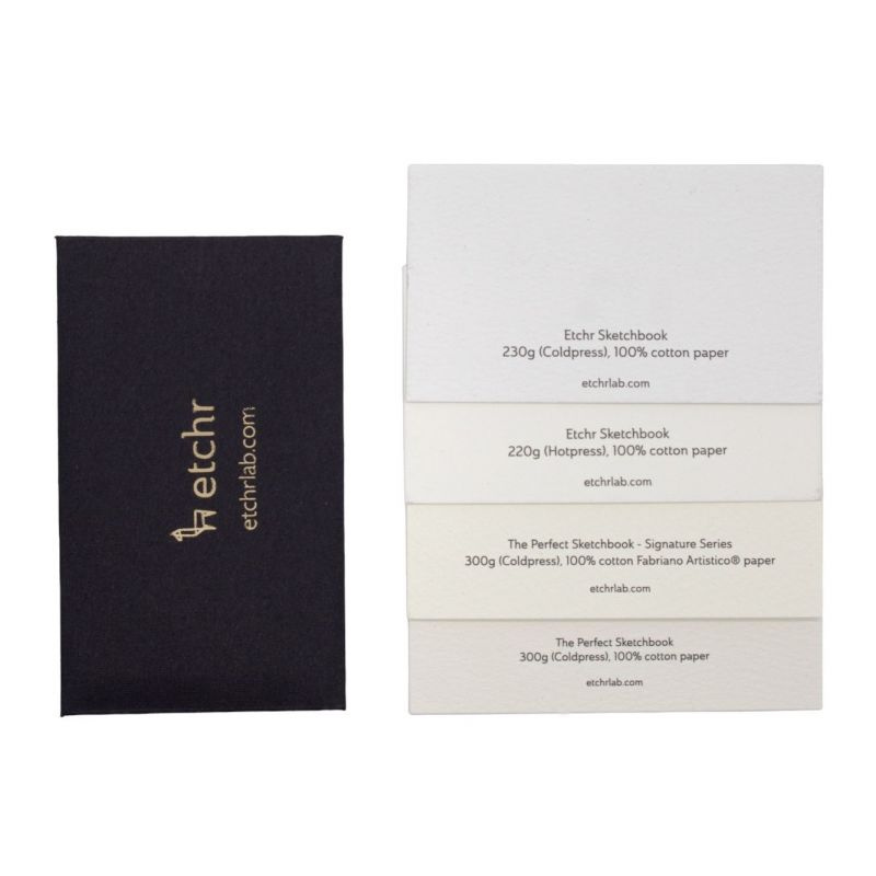 Vzorník akvarelových papírů Etchr Lab